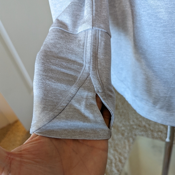 Athleta Long sleeved, light gray athletic shirt - Picture 3 of 5